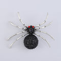 Round Abdomen Rhinestone Spider Brooch in Three Finishes view 8