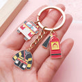 Firefighter Theme Keychains With Red Metal Charms, Three Styles view 2