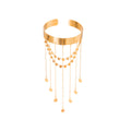 Heart Chain Fringe Wide Upper Arm Cuff in Two Colors view 5