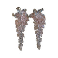 Floral Crystal Cascade Stud Earrings in Pink and Clear view 5