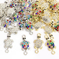 Rhinestone Turtle Two Loop Connector Charms in Four Styles view 5