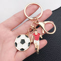 Four-Style Soccer Player Medal Jersey and Shoe Enamel Keychain Collection view 4