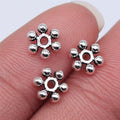 7x7mm 0.26g Multicolor Zinc Alloy Round Spacer Beads for Bracelet Necklace DIY Jewelry Making