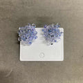 Translucent Beaded Grape Cluster Stud Earrings in Five Colors view 9