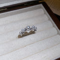 Silver Pearl Zircon Open Rings Three Designs Adjustable view 8