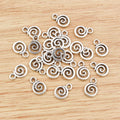 Spiral Swirl Metal Jewelry Charms in Six Finish Options view 10