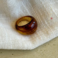 Chunky Resin Dome Rings Marbled Mix Five Colorways view 6