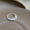 Silver Tone Clear Round Stone Open Adjustable Ring For Women view 4