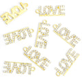 Crystal LOVE Letter Charms in Gold and Silver Tone Finishes view 4