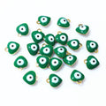 Heart-Shaped Enamel Evil Eye Charms in Eight Colors and Mix view 12