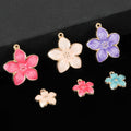 Enamel Cherry Blossom Sakura Flower Charm Pendants Two Sizes view 1