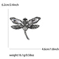 Rhinestone Dragonfly Brooch Silver Alloy Red Blue Multicolor view 9