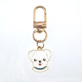 Gold Tone Cartoon Dog Head Clip Keychains in Seven Breeds view 12