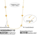 Gold Stainless Steel Heart Bear Cross Long Layered Charm Necklace view 7