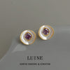 Purple Disc Stud
