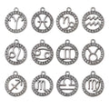 Metallic Zodiac Disc Metal Charms with 14 Listed Options view 6