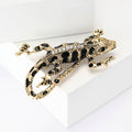 Enamel Spotted Lizard Brooch Silver Gold Two Tone Styles view 3
