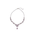 Floral Crystal Necklace and Stud Earring Jewelry Set view 5