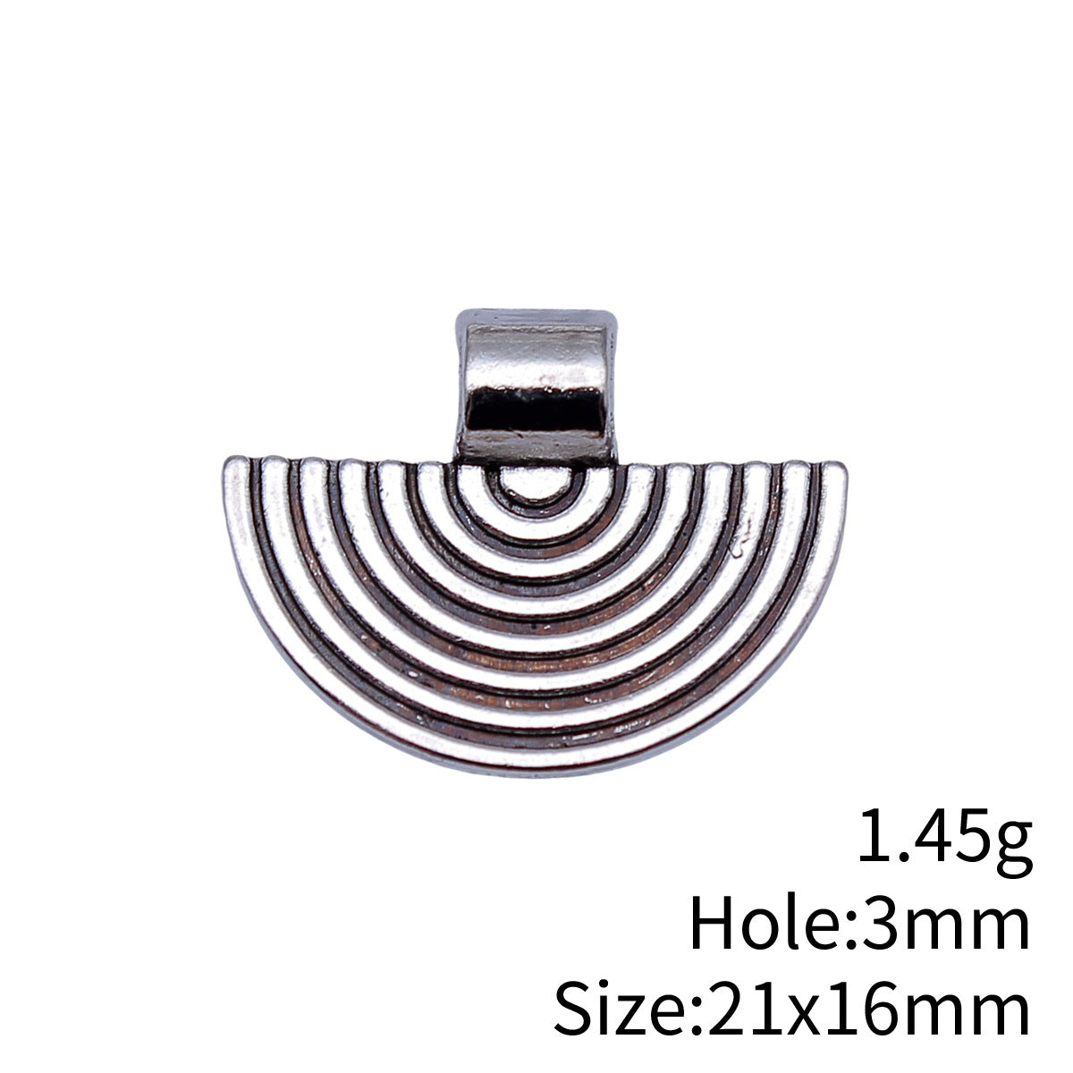 21x16mm 1.45g Multicolor Zinc Alloy Fan Loose Metal Beads for Necklace Bracelet Jewelry Making