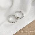 Silver Open Adjustable Letter Band Ring Engraved Text view 2