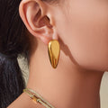 Polished Teardrop Pendant Necklaces and Stud Earrings Set view 4
