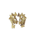 Textured Gold Butterfly Cluster Statement Stud Earrings view 5