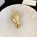 Polished Hand Shaped Brooch In Gold Tone Or Silver Tone view 6