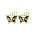 Gold Tone Tortoiseshell Butterfly Hoop Earrings Fashion Earrings view 5