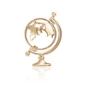 Rotating Globe Brooch Pin in Gold or Silver Tone Decorative Jewelry view 5