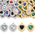Faceted Crystal Heart Halo Charm Collection for Jewelry Making view 4