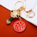 Ruyi Happiness Keychains in Red Gold Green and Braided Loop Options view 7