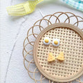 Colorful Resin Fried Egg and Cheese Food Stud Earrings view 4