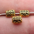 Scroll Texture Barrel Beads in Two Finishes for Jewelry Making view 3