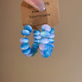 Colorful Beaded Hoop Earrings in Four Colorways Fashion Jewelry view 8