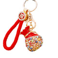 Multicolor Treasure Pouch Keychains in Plain and Red Fortune Loop Options view 5