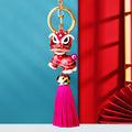 Jeweled Lion Dance Figure Tassel Keychains in Eight Colors plus Assorted Option view 11