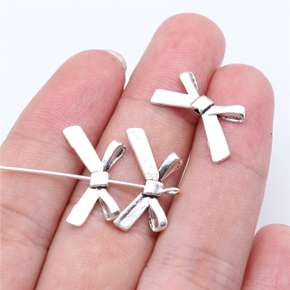 12x20mm 0.6g Zinc Alloy Bow Loose Metal Butterfly Beads for DIY Bracelet Necklace Jewelry Making