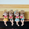 Sitting Couple Watermelon Resin Keychains Four Styles view 1
