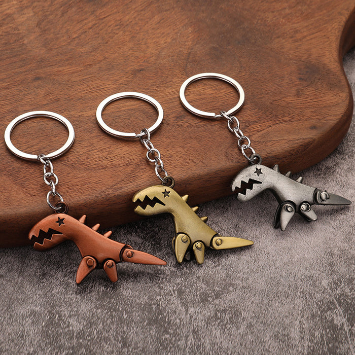 Creative Metal Dinosaur Keychain Bag Charm Gift Accessory