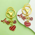 Heart Charm Keychains Featuring Red Balloon Across 35 Pictured Variations view 2