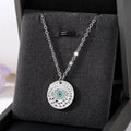 Gold and Silver Tone Heart and Geometric Evil Eye Pendant Necklaces view 6