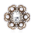 Flower Pearl Look Metal Brooch Pin for Jackets and Lapels view 1