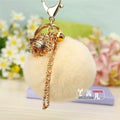 Zinc Alloy Bell Cage Keychain with Pompom Charm in 39 Color Choices view 6
