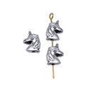 Antique Silver Unicorn Shaped Small Hole Bead for Jewelry Making view 4