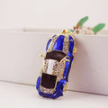 Rhinestone Car Keychain With Split Ring And Lobster Clasp, 7 Options view 4