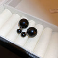 Double Pearl Look Stud Earrings in Four Color Options view 6