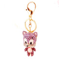 Rhinestone Cartoon Fox Keychain With Gold-Tone Ring And Lobster Clasp view 5