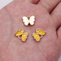 Gold Tone Enamel Butterfly Charms in Seven Bright Colors view 6