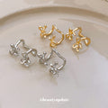 Tiny Bow Double Ear Cuffs in Polished Statement Design view 4