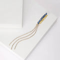 Rhinestone Wheat Ear Tassel Brooch Six Color Styles Long Drop view 3